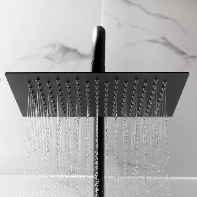 Logon Black Premium Sprchový systém s funkciou dažďovej sprchy s termostatickým miešačom