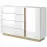 Komoda Arco D4S biela+dub grandson