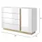Komoda Arco D4S biela+dub grandson,2