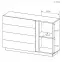 Komoda Arco D4S biela+dub grandson,4