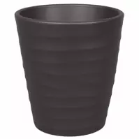 Obal na kvetináč  WAVE ORCHID vlny keramický mat antracitový