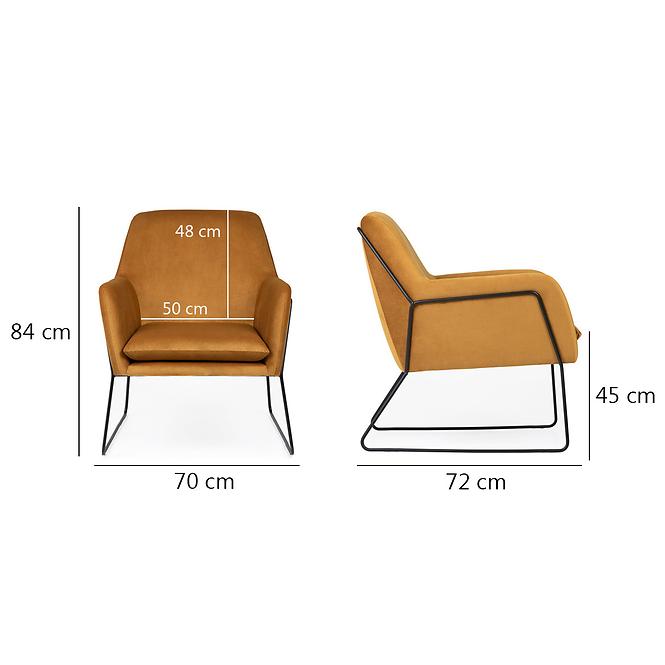Kreslo Milan Bluvel 68/čierna