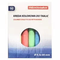 Farebná krieda na tabuľu Memoboards 12-farieb v krabičke Ø9,5x80 mm