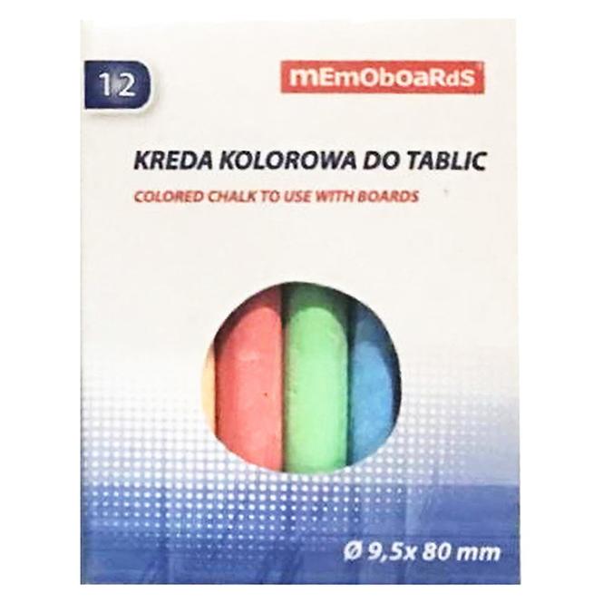 Farebná krieda na tabuľu Memoboards 12-farieb. v krabičke f 9,5x80mm