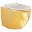 Závesná WC misa Alice II Slim gold/white so sedadlom