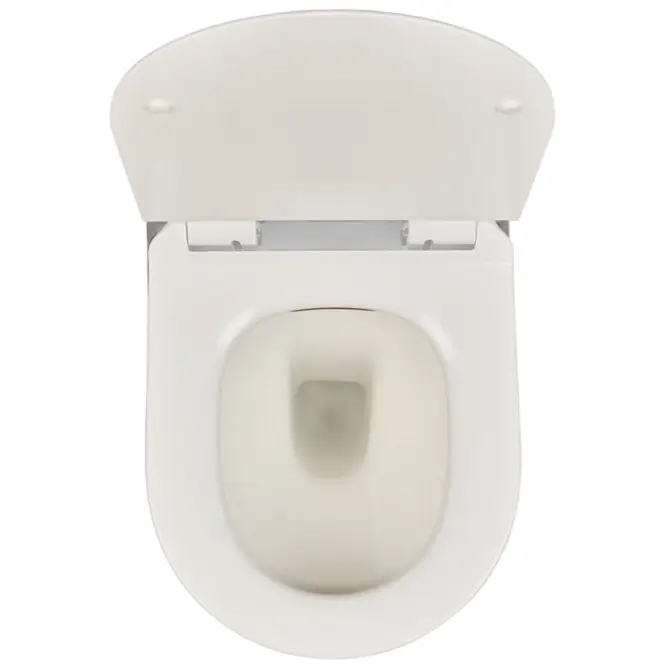 Závesná WC misa Alice II Slim gold/white so sedadlom