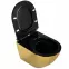 Závesná WC misa Alice II Slim gold/black s sedátkom,2