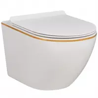 Závesná WC misa Alice II Slim white s sedátkom