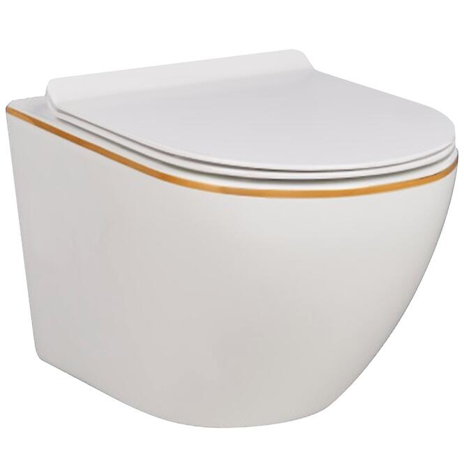 Závesná WC misa Alice II Slim white so sedadlom