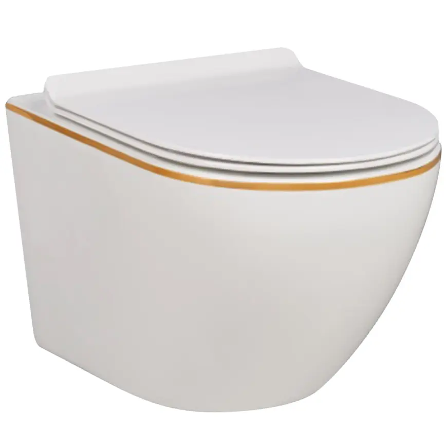 Závesná WC misa Alice II Slim white so sedadlom