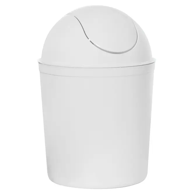 Okrúhly odpadkový kôš Swing 5 l biely