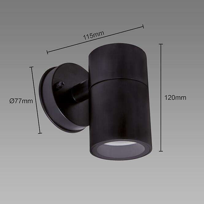 Nástenné svietidlo Gordon GU10 BLACK 03936