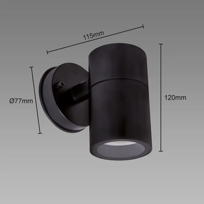 Nástenné svietidlo Gordon GU10 BLACK 03936,3