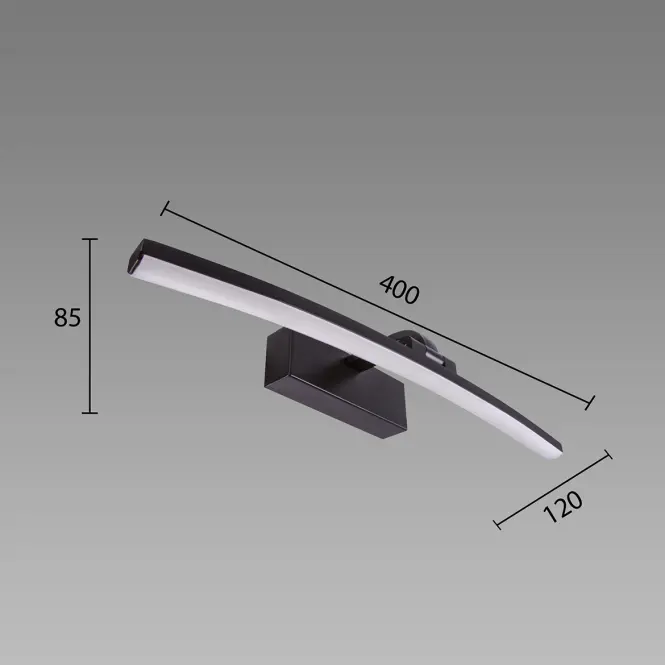 Nástenné svietidlo Mamba LED 8W BLACK 4000K 03883,3