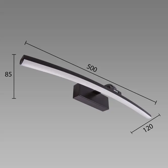 Nástenné svietidlo Mamba LED 12W BLACK 4000K 03884,3