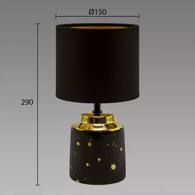 Stolná lampa Helena E14 čierna 03788