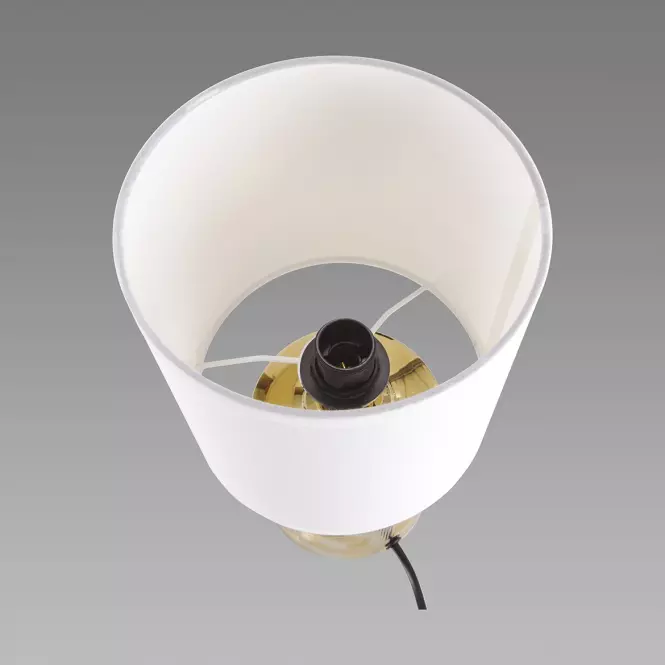 Stolná lampa Linda E14 zlatá/biela03786