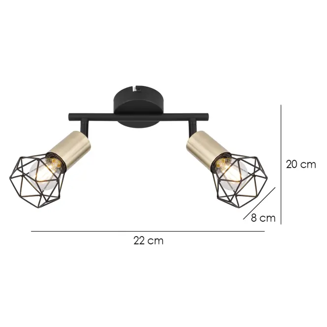 Stropné bodové svietidlo 54802S-2AB LS2,4