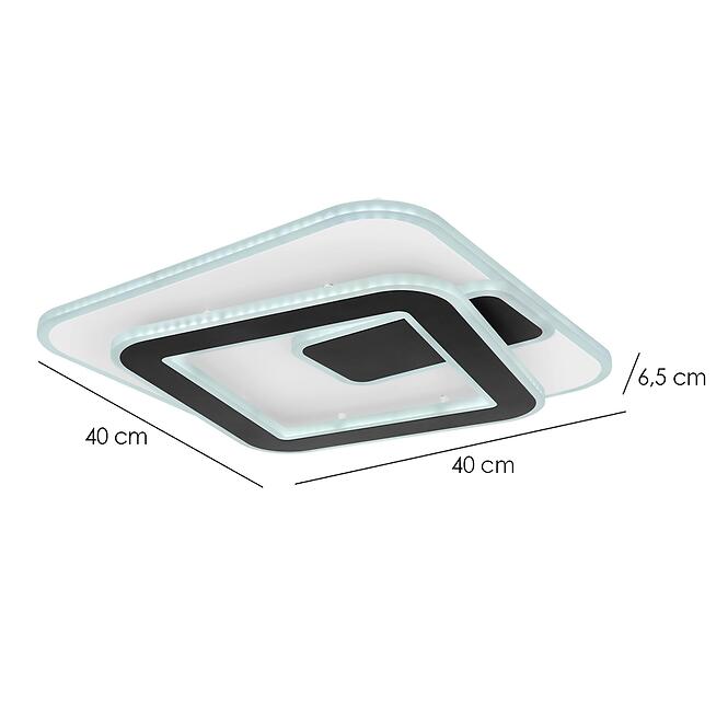 Stropné svietidlo LED 48435-36 CCT 3000-6000K biely/cierny 40X40