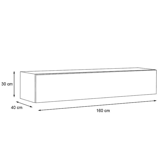 TV stolík Fly 30 čierna/biely,2
