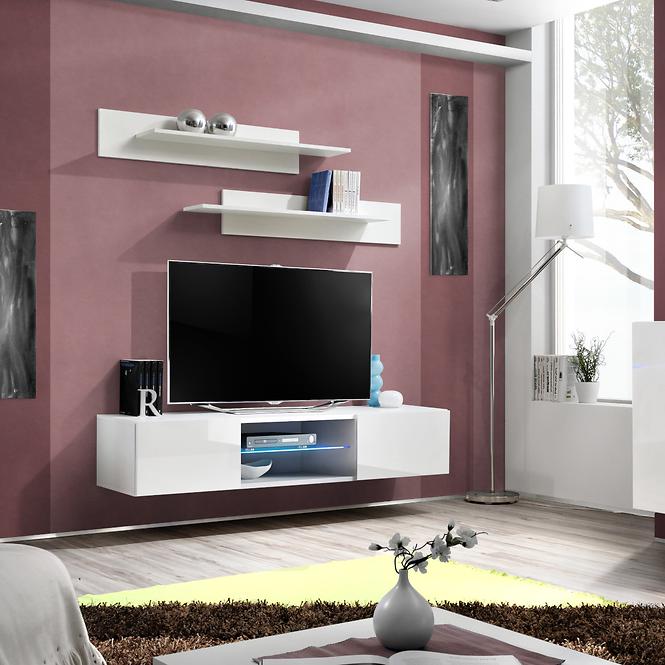 TV stolík Fly 33 biely + LED,3