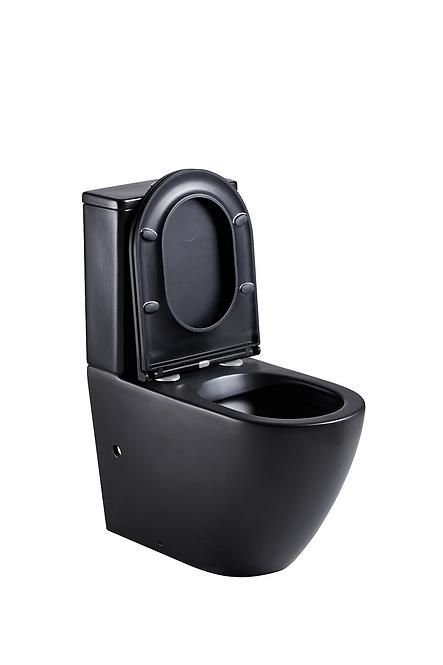 WC bez goliera Igar Black + doska s pomalým sklápaním
