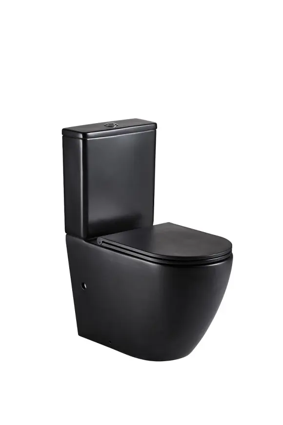 WC bezokrajové  Igar Black + doska s pomalým sklápaním