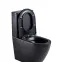 WC bezokrajové  Igar Black + doska s pomalým sklápaním,3