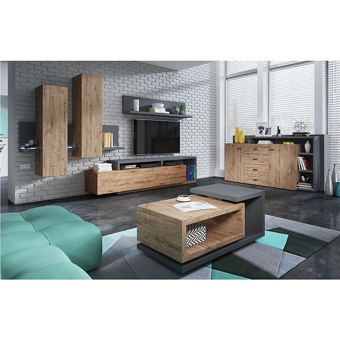 TV stolík Bota 40 Antracyt/Dub Ribbec,3