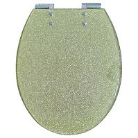 WC doska Gold Glitter   