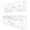 Kuchynská linka Favorit 260 C Plus s pracovná doska Sonoma/White/Ribbeck,2
