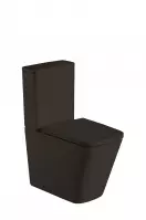 WC bez goliera Megan Black + doska s pomalým sklápaním
