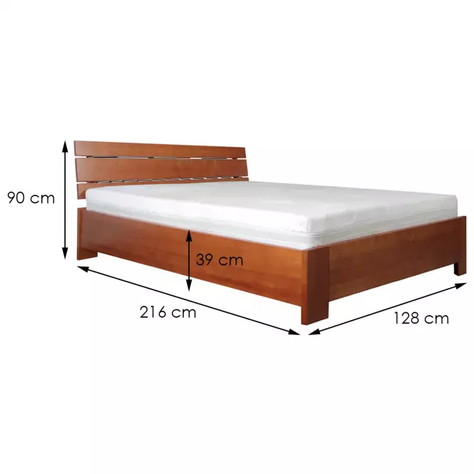 Posteľ drevené Halden Plus 120x200 Jelša,3