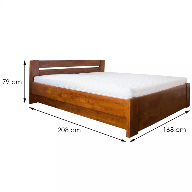 Posteľ drevené Lulea Plus 160x200 Jelša