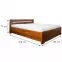 Posteľ drevené Lulea Plus 160x200 Jelša,3