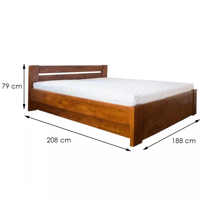 Posteľ drevené Lulea Plus180x200 Jelša