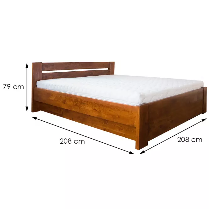 Posteľ drevené Lulea Plus 200x200 Jelša