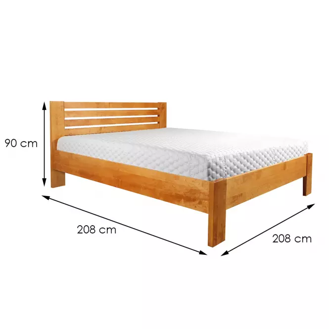 Posteľ drevené Bergen 200x200 Jelša