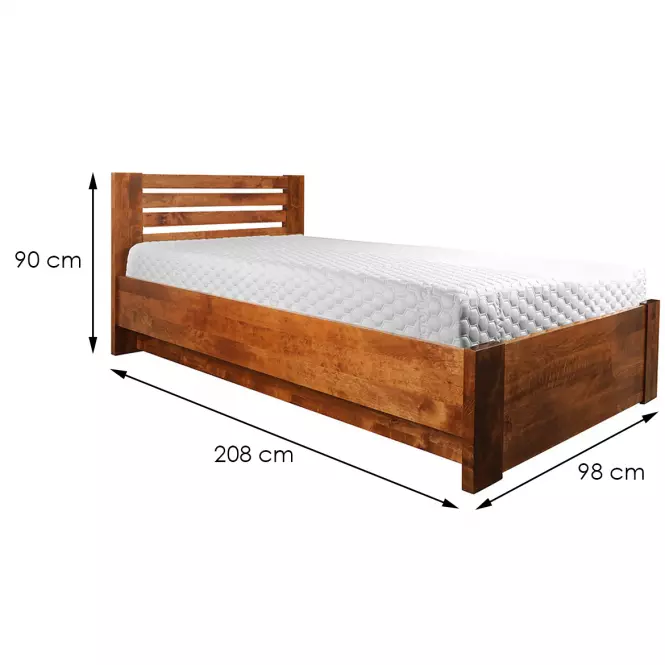 Posteľ drevené Bergen Plus  90x200 Jelša