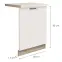 Dvierka na umývačku Favorit Zm60 Sonoma/White,2