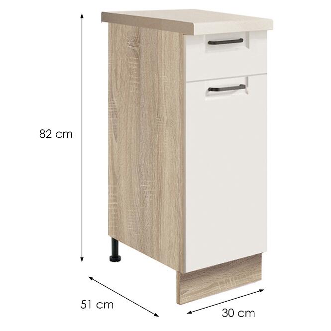 Skrinka do kuchyne Favorit 1d Sonoma/White,2