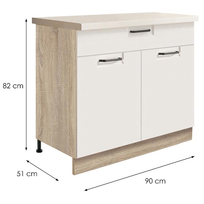 Skrinka do kuchyne Favorit 7d Sonoma/White,2