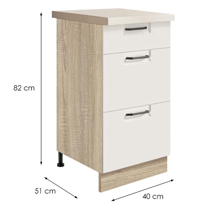 Skrinka do kuchyne Favorit 8d Sonoma/White,2