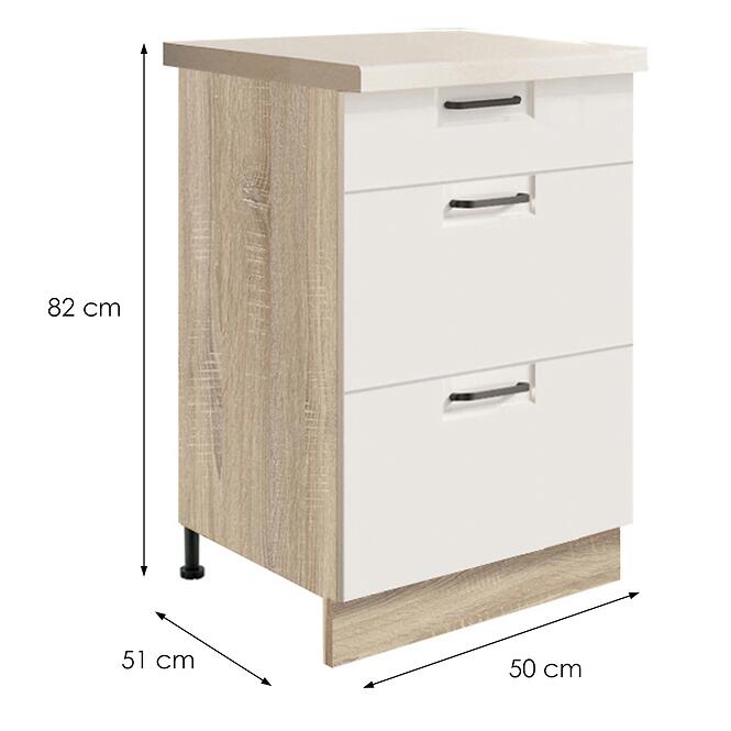 Skrinka do kuchyne Favorit 9d Sonoma/White