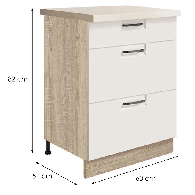 Skrinka do kuchyne Favorit 10d Sonoma/White,2