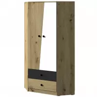 Skriňa rohová Nero 02  87 – Čierna Mat
