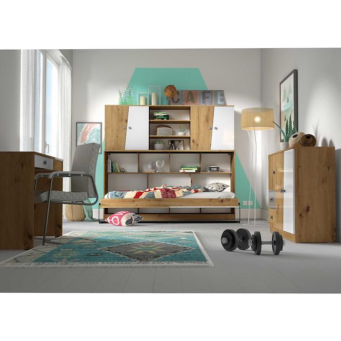 TV stolík Nero 08  dve zásuvky  – Šedá Lesk,5