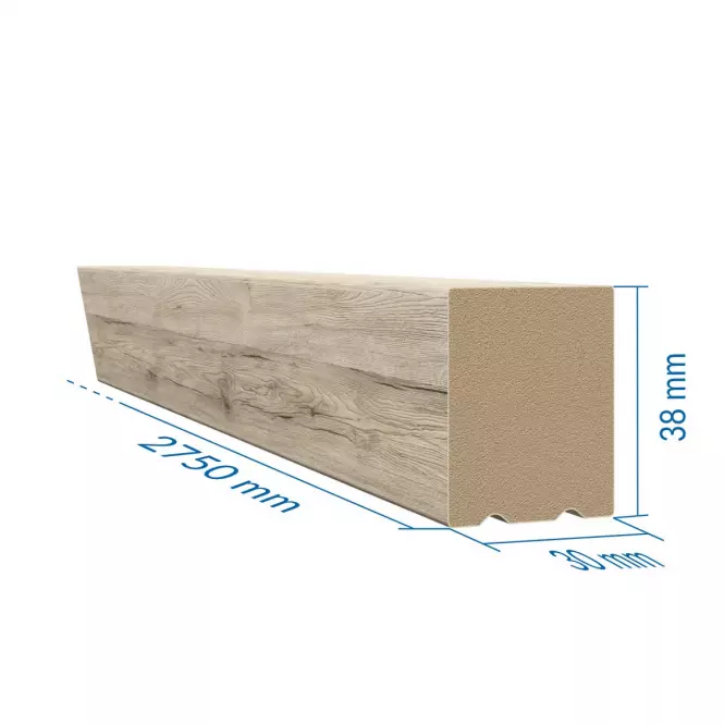 Dekoračná lamelova mdf lišta 3D na stenu Dub Sanremo 30x38x2750mm