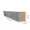 Dekoračná lamelová MDF lišta na stenu Loft Betón 30x38x2750 mm,2
