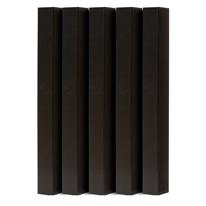 Dekoračná lamelová lišta 3D slim čierna mat 19x29x2750 mm